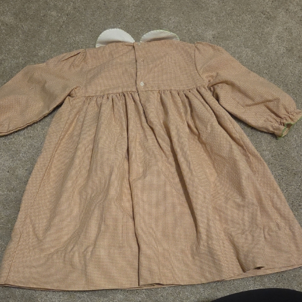Petit Ami Smocked Long-Sleeve Dress with Turkeys - Picture 2 of 4